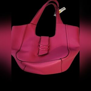Elegant Pink Women's Handbag Vegan Leather By Kate Landry
